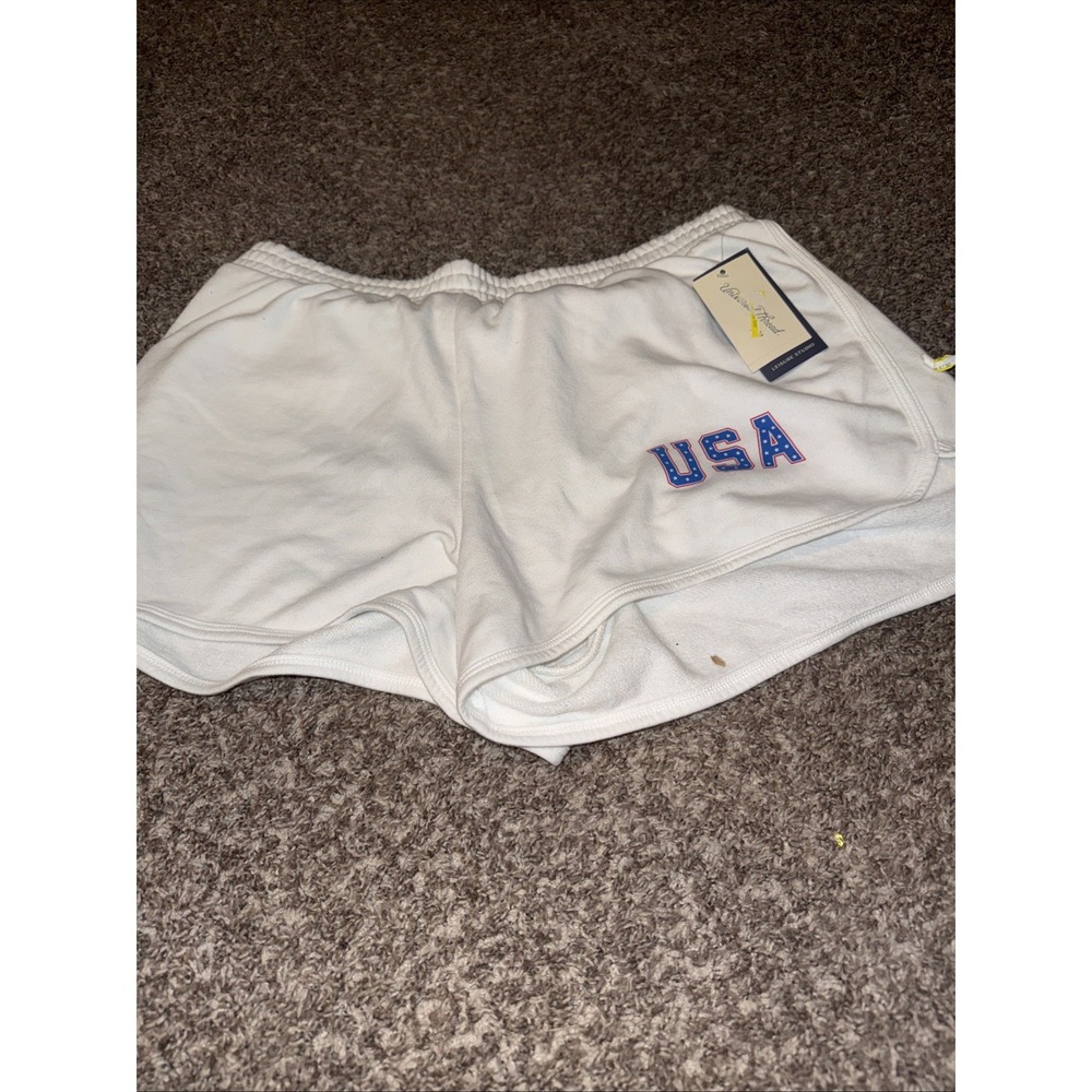 NWT Universal Thread Leisure Studio Women's USA Knit Shorts White Size M